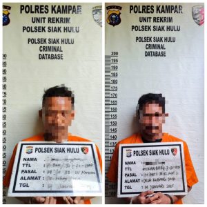 Dua Pengedar Sabu dan Ekstasi Dibekuk di Siak Hulu, 1,95 Gram Sabu dan 34 Butir Ekstasi Diamankan