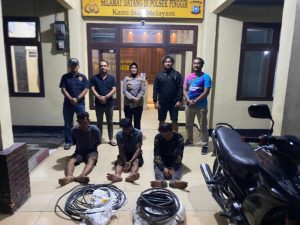 Polisi Ringkus Tiga Pelaku Pencurian Kabel PJU di Tol Permai