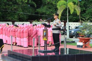 Kapolres Inhil Pimpin Upacara Serah Terima Jabatan Wakapolres, Kabag SDM, Kasat Polairud dan Kapolsek Jajaran