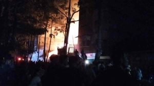Kebakaran Besar di Sungai Garam, Empat Unit Rumah Warga Bagansiapiapi Rata dengan Tanah