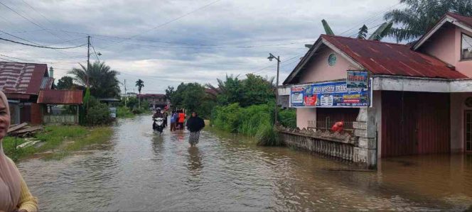 
					Sistem Drainase Buruk, Ratusan Rumah di Pematang Reba Inhu Terendam Banjir Luapan